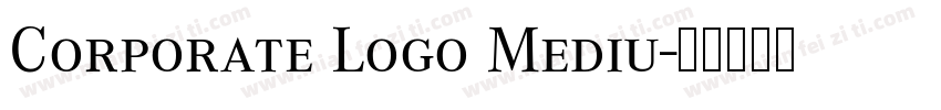 Corporate Logo Mediu字体转换